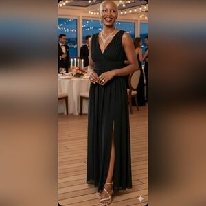 Formal Black Maxi Medium Dress Baddie Sexy Fairy Cruise Whimsical Cocktail New